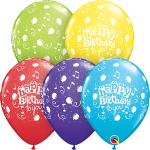 B.11'' HAPPY BIRTHDAY TO YOU BALLOONS P / 50