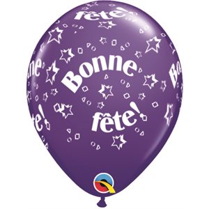 B.11'' BONNE FETE ÉTOILES VIOLET P / 50