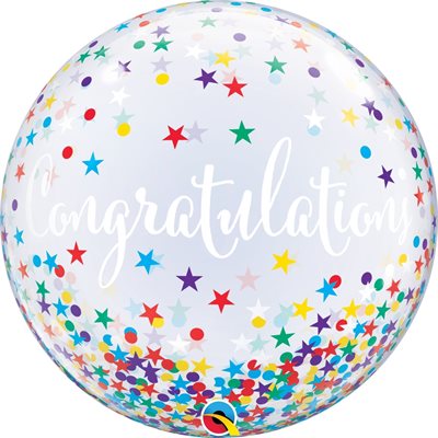 22'' M.CONGRATULATIONS CONFETTI STARS BUBBLES