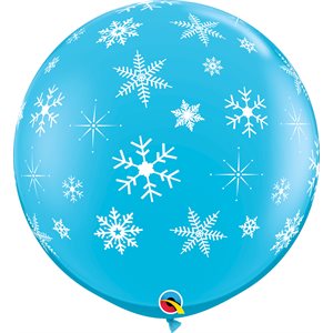 B.36'' ROBBIN'S EGG BLUE SNOWFLAKES