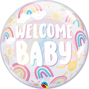 B.22'' WELCOME BABY BOHO RAINBOW BUBBLE