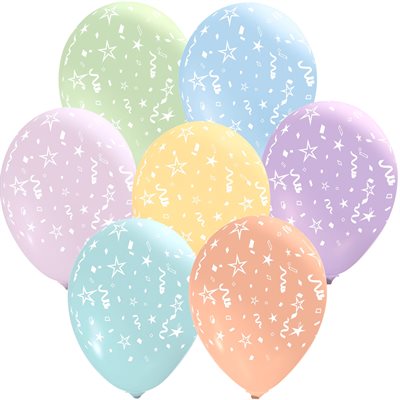 12''B.STARS&CONFETTIS PASTEL MAT A / A P / 50