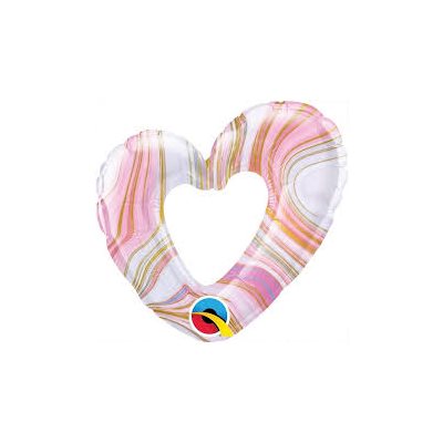 M.14'' MINI OPEN COLOURFUL MARBLE HEART