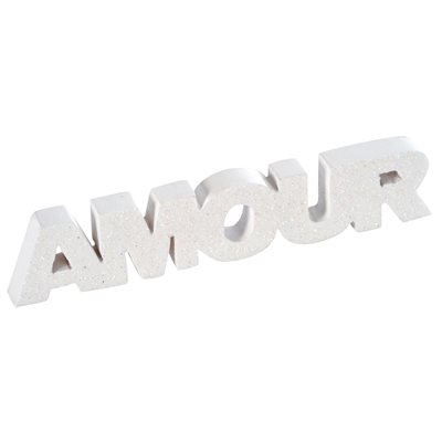 Lettres Amour Blanc 12 x 1 x 2.5 cm Sachet d'1 pièce