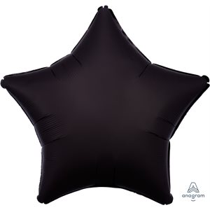 18''M.BLACK SATIN LUXE STAR