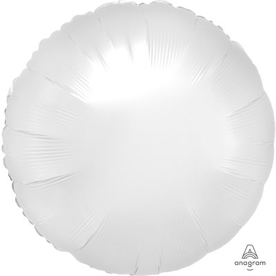 M.18'' ROND BLANC SATIN LUXE