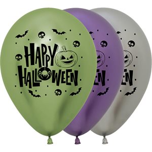 "11"" Happy Halloween Reflex Assortment (50pcs) "