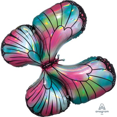 30''M.IRIDESCENT TEAL / PINK BUTTERFLY H / S