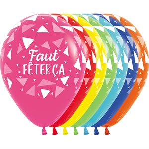 "11"" Faut Fêter Ça Triangles Assortment (50pcs) "