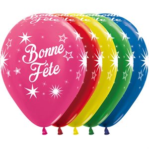 "11"" Bonne Fête Clignote Metallic Assortment (50pcs) "