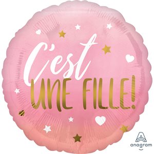 18'' M.C'EST UNE FILLE PINK OMBRE