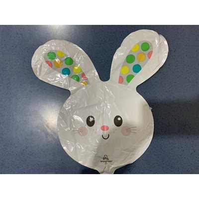 14'' M.SPOTTED BUNNY HEAD