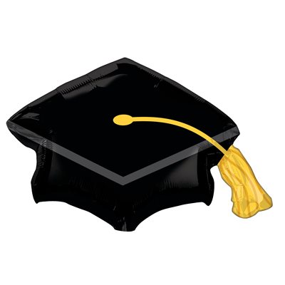 31'' M. BLACK GRAD CAP H / S