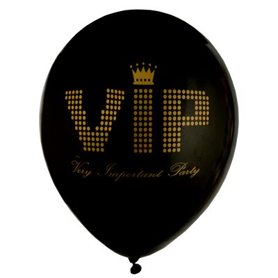 Ballon VIP Noir Ø 23 cm Sachet de 8 pièces