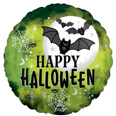 Mylar 18 In. - Glow Batty Halloween