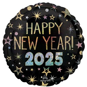 Mylar 18 In. - Happy New Year 2025