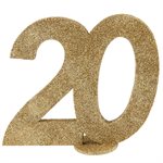 Chiffre Anniversaire or 20 ans 11 x 10 cm Sachet d'1 pièce