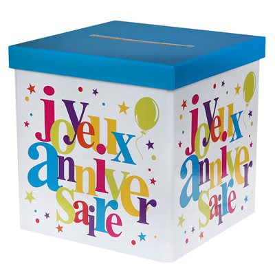 Tirelire Joyeux Anniversaire festif Multicolore 20 x 20 x 20