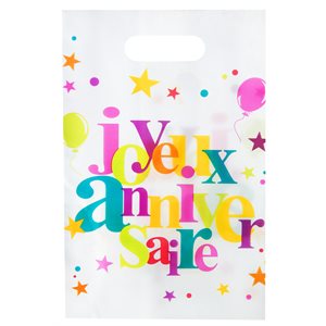 Sac Joyeux Anniversaire festif Multicolore 16.5 x 23 cm Sach