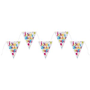 Banderole Joyeux Anniversaire festif Multicolore 22 x 26 cm