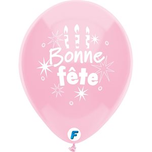 B.12'' BONNE FETE CHANDELLE P / 8