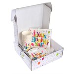 Kit Joyeux Anniversaire festif ( 10 assiettes, 10 gobelets,