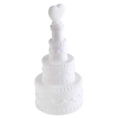 Bulle à savon gâteau de mariage Blanc 3 x 7.5 cm Sachet de 4