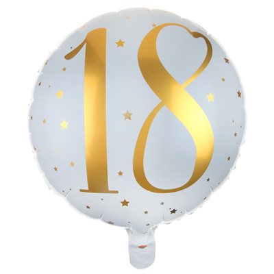 Ballon Alu des âges or 18 ans Ø 45 cm Sachet d'1 pièce