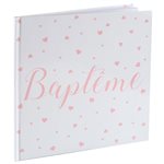 Livre d'or Baptême Corail 24 x 24 cm Sachet d'1 pièce