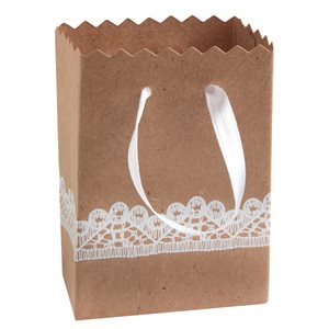 Boîte dentelle Kraft 6 x 3 x 9 cm Sachet de 6 pièces