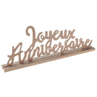 Lettres Joyeux Anniversaire Naturel 33.5 x 4.5 x 12 cm La pi