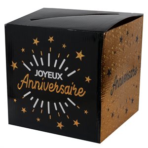 Tirelire Anniversaire Etincelant Or 20 x 20 x 20 cm Sachet d