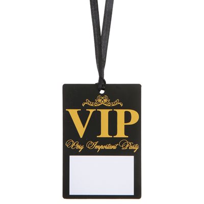 Marque-place VIP couronné ruban Noir 7 x 10 x 16 cm Sachet d