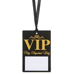 Marque-place VIP couronné ruban Noir 7 x 10 x 16 cm Sachet d