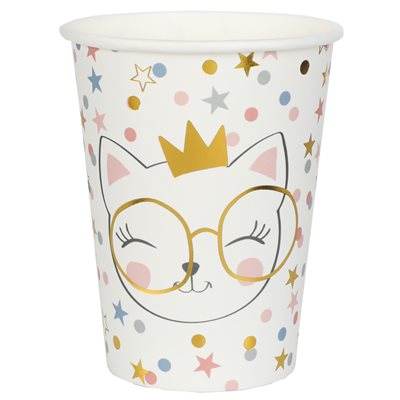 Gobelet Kitty party Multicolore Ø 7.5 x 9 cm / 27cl Sachet d