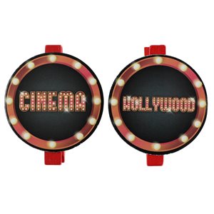 Hollywood sur pince Rouge Ø 4 x 5 cm Sachet de 6 pièces