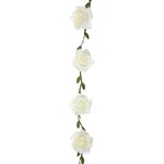 Guirlande de roses Blanc Ø 50 mm  /  120 cm La pièce