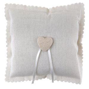 Coussin coeur Blanc 15 x 15 cm Sachet d'1 pièce