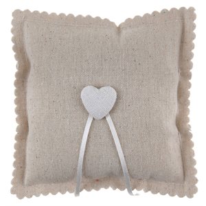 Coussin coeur Naturel 15 x 15 cm Sachet d'1 pièce