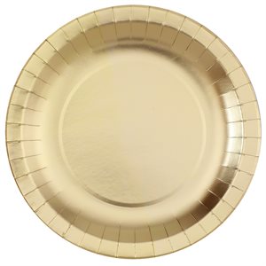 Assiette brillante Or Ø 26 cm Sachet de 10 pièces