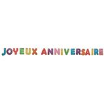 Banderole Anniversaire ballon métal Multicolore 20 x 10 cm  / 