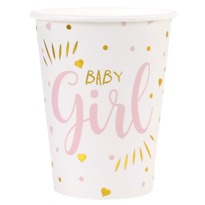 Gobelet Baby shower Rose Ø 7.8 x 9.7 cm / 27cl Sachet de 10