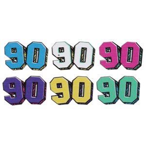 Déco à parsemer 90's Multicolore 3 x 2.2 cm Sachet de 12 piè