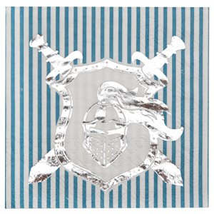 Serviette Chevalier Argent 12.5 x 12.5 cm Sachet de 20 pièce