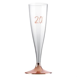 Flûte âge rose gold 20 ans 14 cl Thermorétracté 6 pièces