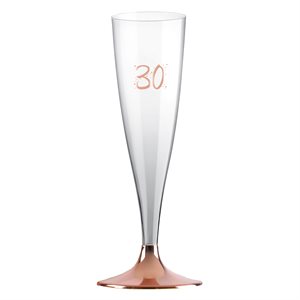 Flûte âge rose gold 30 ans 14 cl Thermorétracté 6 pièces