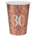 Gobelet Âge étincelant rose gold 30 ans Ø 7.8 x 9.7 cm  /  27c