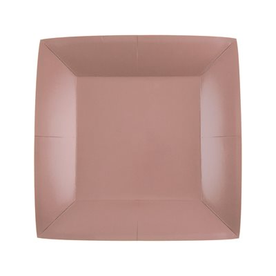 Petite assiette carrée Rose gold Sachet de 10 pièces 18 x 18