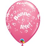 B.11'' BONNE FETE ÉTOILES ROSE MOYEN  P / 50