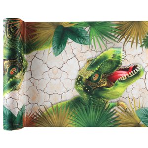 Chemin de table Dinosaure Multicolore 30 cm Rouleau de 5 mèt